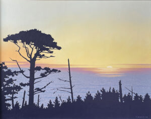Salt Point Sunset, oil, 29" x 23"
